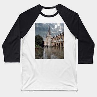 St Louis Cathedral on a Rainy Day Baseball T-Shirt